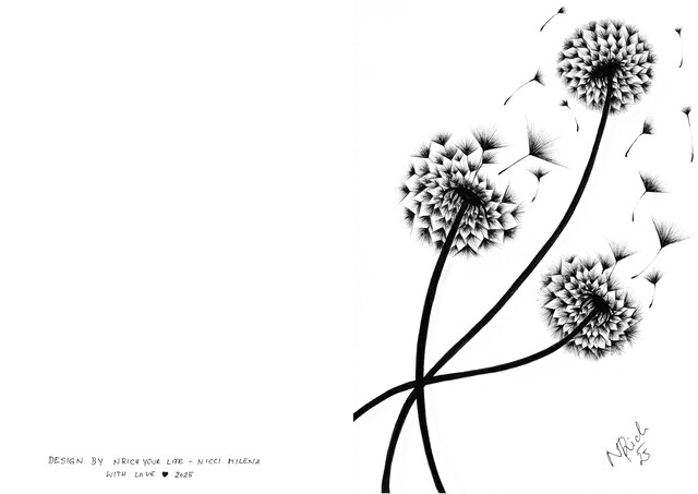 Card – 3 Dandelions