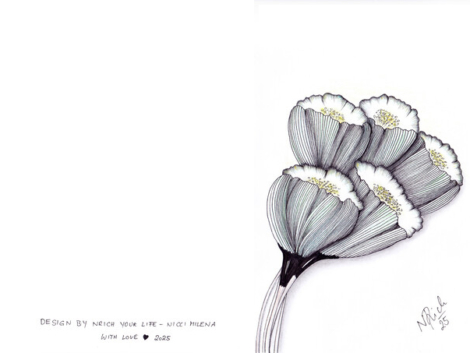 Card – 5 Flowers Bloom
