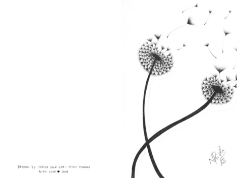 Card – 2 Dandelions – Draw with me 15